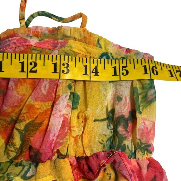 Y2K Womens Floral Babydoll Dress Size XS Bloomcore Fairy Flowy Summer Romantic - Picture 5 of 7